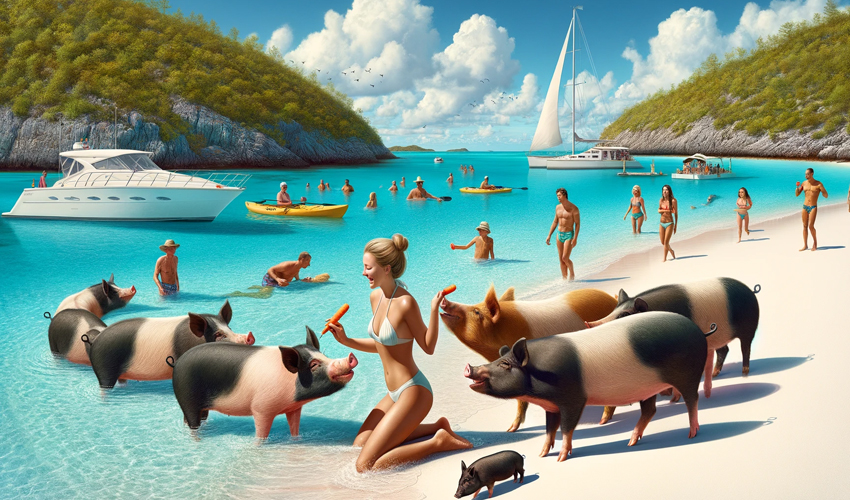 Pig Beach Exuma the Bahamas